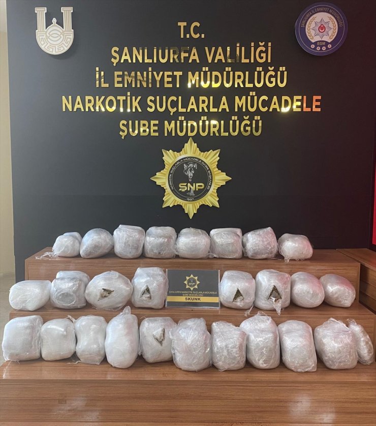 Şanlıurfa'da 223 kilo 250 gram sentetik uyuşturucu ele geçirildi