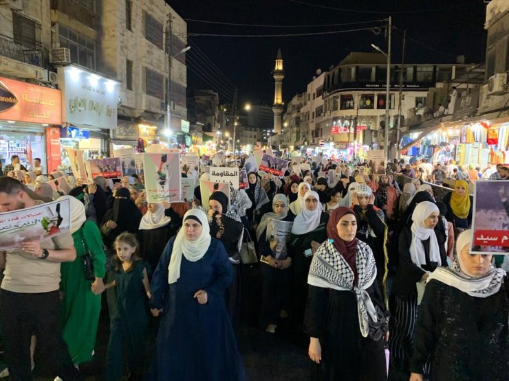 Heniyye suikastı Ürdün’ün başkenti Amman’da düzenlenen yürüyüşle protesto edildi