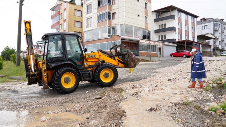 Ordu'nun Fatsa ilçesinde şiddetli yağış hasara neden oldu