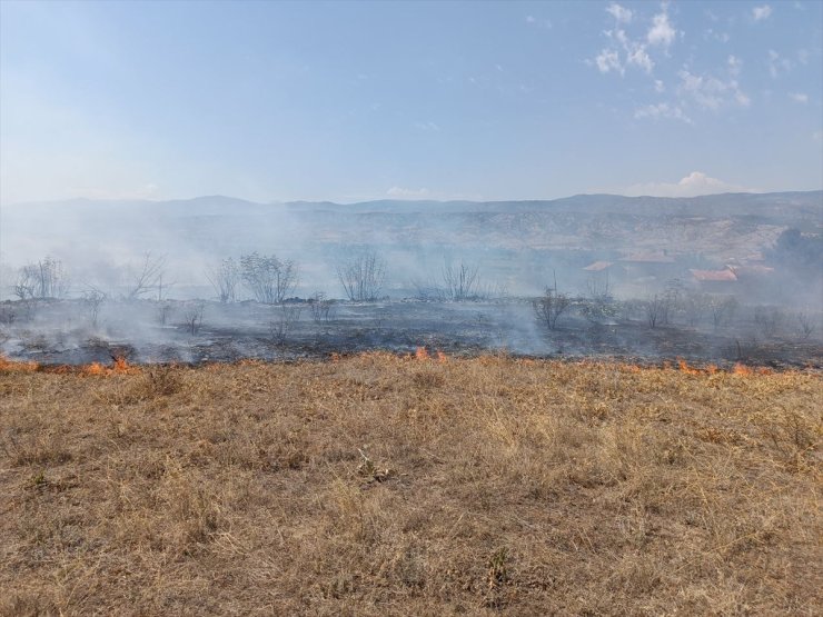 Kastamonu'da anız yangını köye ve ormanlık alana sıçramadan kontrol altına alındı