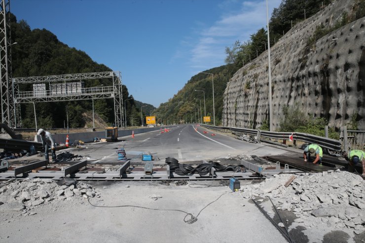 Bolu Dağı Tüneli'nde heyelan riskini ortadan kaldıracak çalışmalar sürüyor