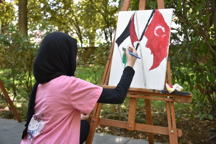 Şanlıurfa'da Filistin temalı resim etkinliği düzenlendi