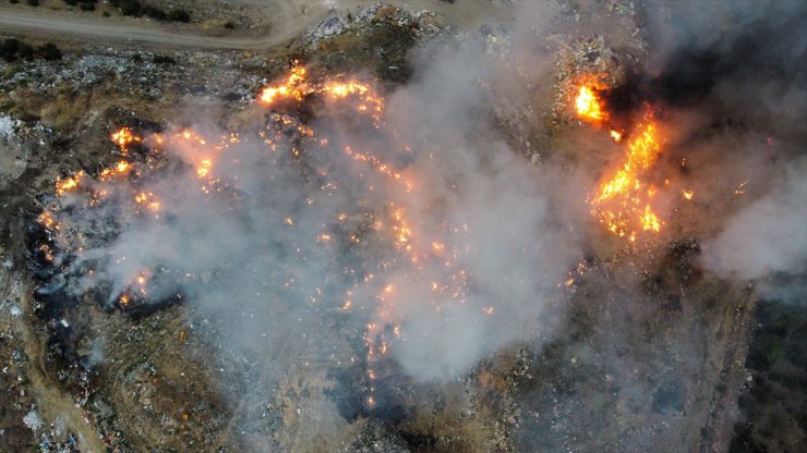 Bilecik'te çöplük alanda yangın çıktı