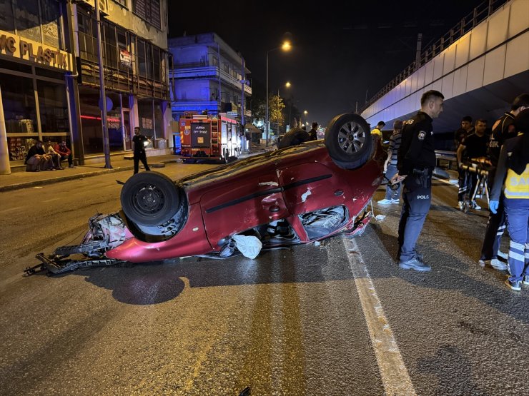 GÜNCELLEME - Bursa'da ehliyetsiz sürücünün aracının takla atması sonucu 4 kişi yaralandı