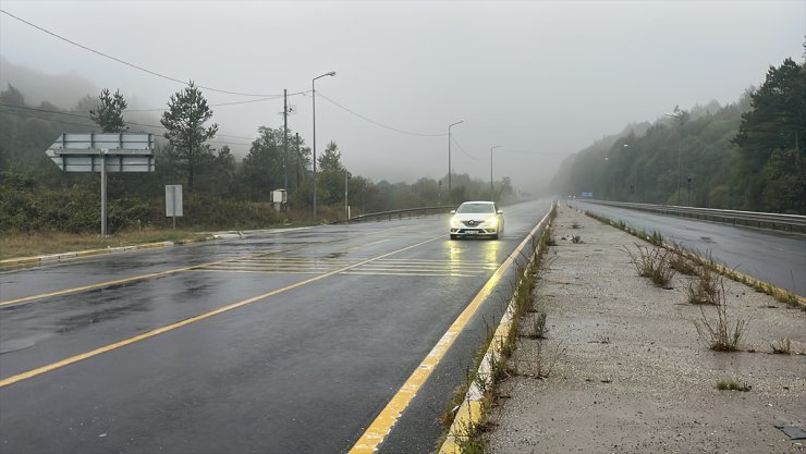 Bolu Dağı'nda sağanak etkili oldu