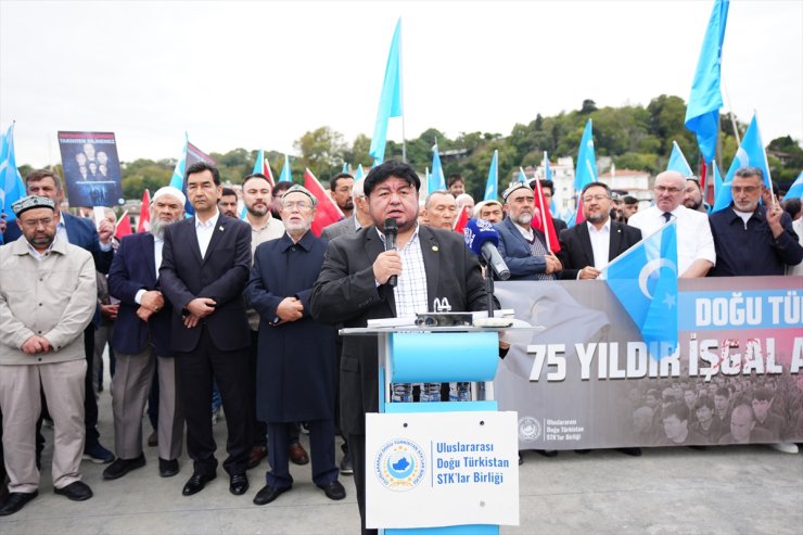 İstanbul'da, Çin'in Sincan Uygur Özerk Bölgesi'ne yönelik politikaları protesto edildi