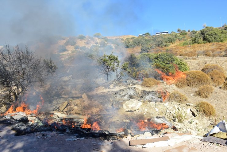 Bodrum'da makilik alanda çıkan yangın söndürüldü