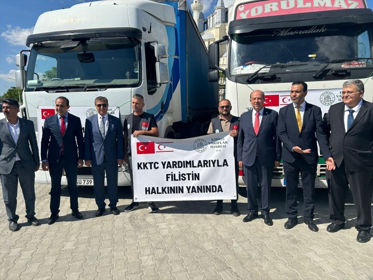 KKTC'den Gazze'ye insani yardım taşıyan 2 tır gönderildi