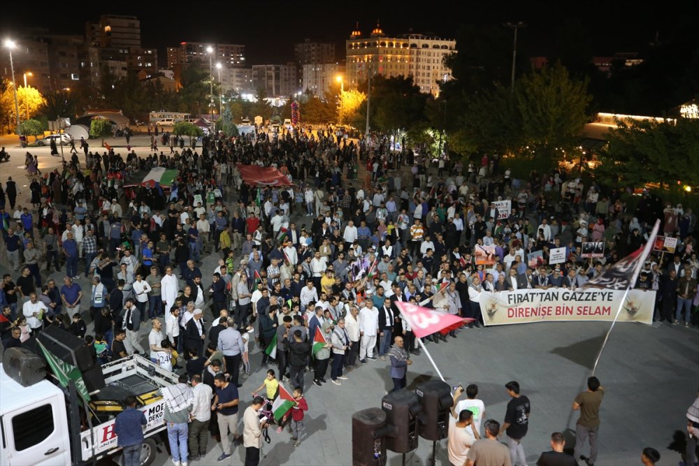 Diyarbakır, Siirt, Şırnak ve Mardin'de İsrail'in Filistin'e yönelik saldırıları protesto edildi