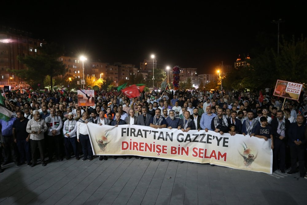 Diyarbakır, Siirt, Şırnak ve Mardin'de İsrail'in Filistin'e yönelik saldırıları protesto edildi