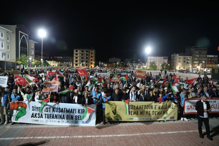 Muş'ta İsrail'in Gazze'ye yönelik saldırıları protesto edildi