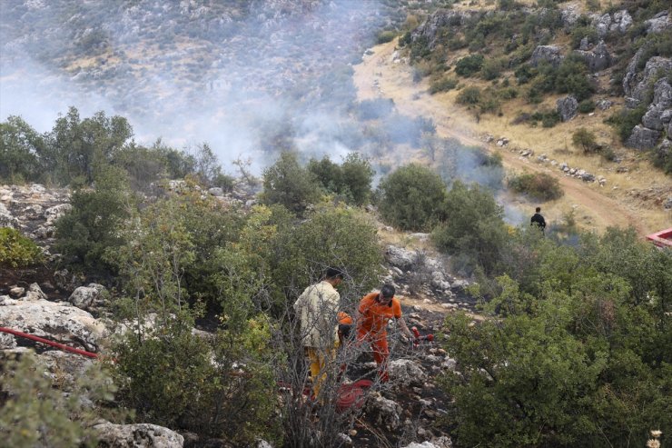 Gaziantep'te ormanlık alanda çıkan yangına müdahale ediliyor