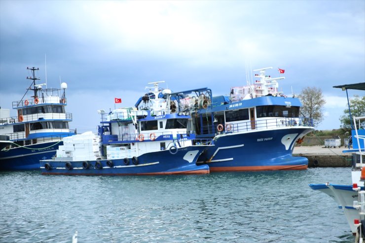 Ordu'da olumsuz hava koşulları nedeniyle balıkçı tekneleri limanlara sığındı