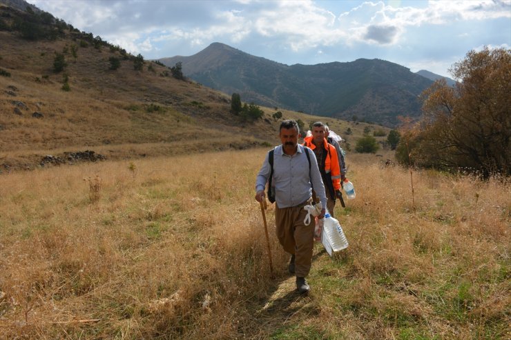 Hakkari'de 29 yıl sonra özel izinle gittikleri köylerinin zorlu arazisinde kaya balı topladılar