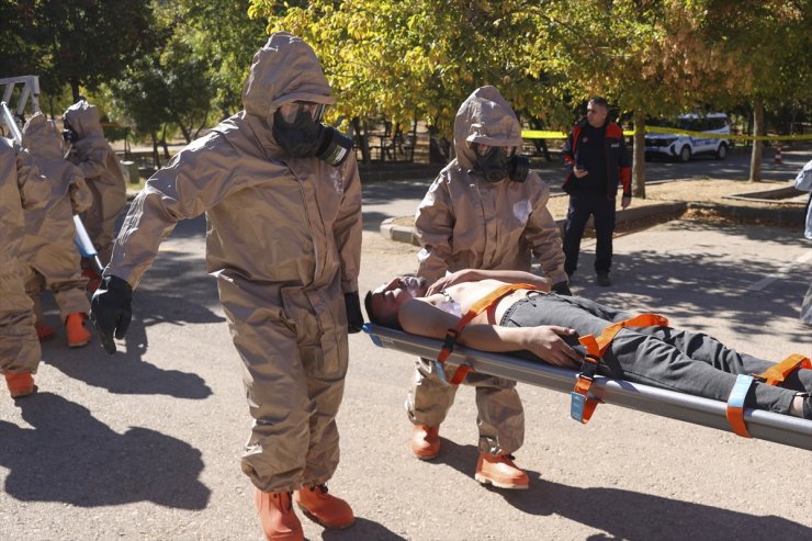 Gaziantep'te KBRN tatbikatı yapıldı