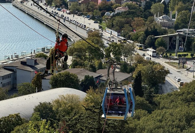 İstanbul'daki teleferik hatlarında kurtarma tatbikatı yapıldı