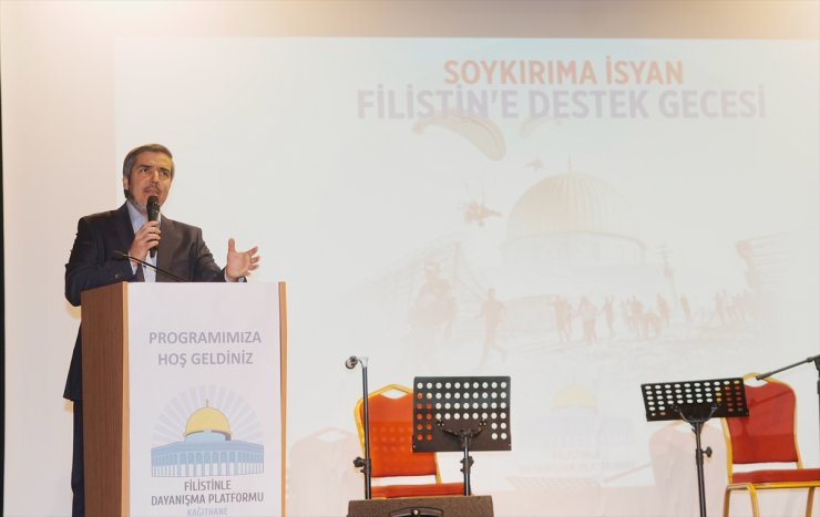 İstanbul'da "Soykırıma İsyan Filistin'e Destek Gecesi" düzenlendi