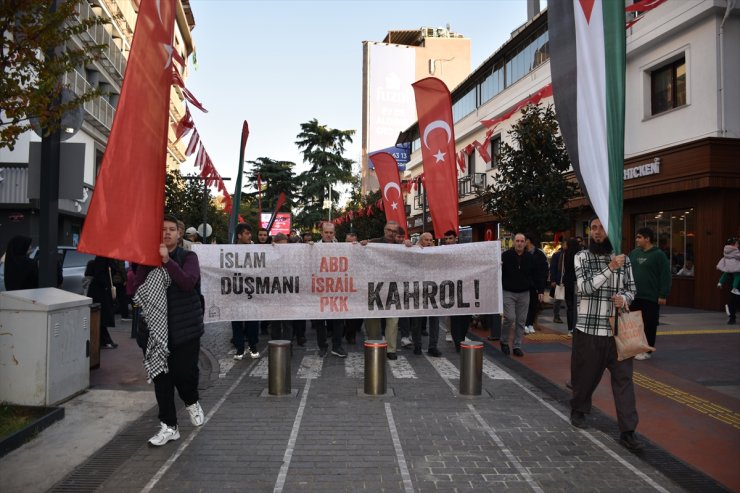 Trabzon'da Filistin'e destek yürüyüşü yapıldı