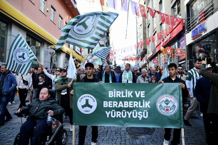 Giresunspor'a destek yürüyüşü düzenlendi