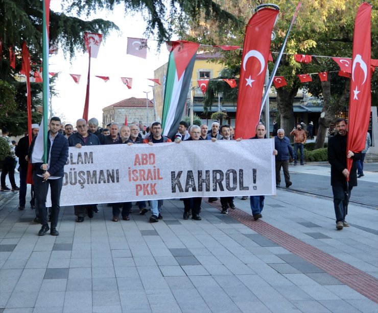 Trabzon'da Filistin'e destek yürüyüşü yapıldı