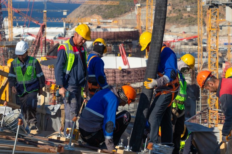 Akkuyu NGS'nin 1'inci ünitesinde reaktör binasının dış koruma kabuğunun kurulumu tamamlandı