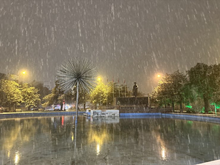 Erzurum'da kar etkili oldu