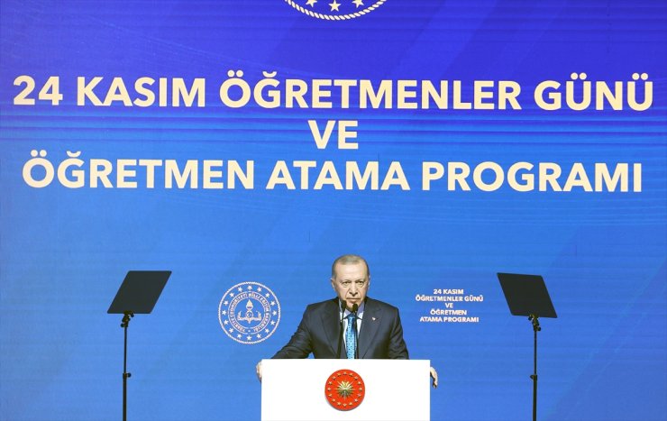 Cumhurbaşkanı Erdoğan, 24 Kasım Öğretmenler Günü ve Öğretmen Atama Programı'nda konuştu: (2)