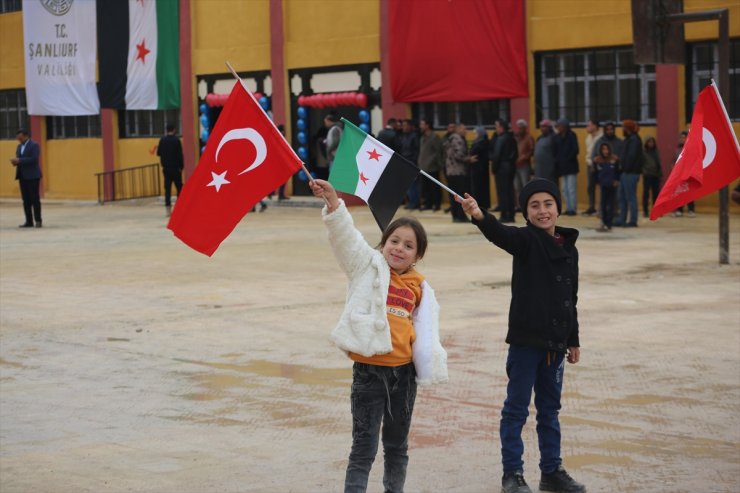 Barış Pınarı Harekatı bölgesinde bir okul daha onarılarak eğitime açıldı