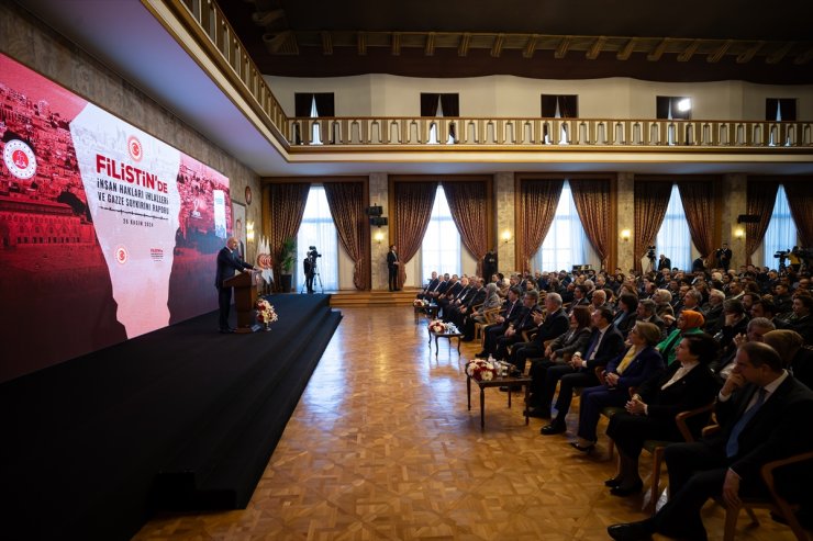 TBMM Başkanı Kurtulmuş, "Filistin’de İnsan Hakları İhlalleri ve Gazze Soykırımı Raporu" tanıtımında konuştu: