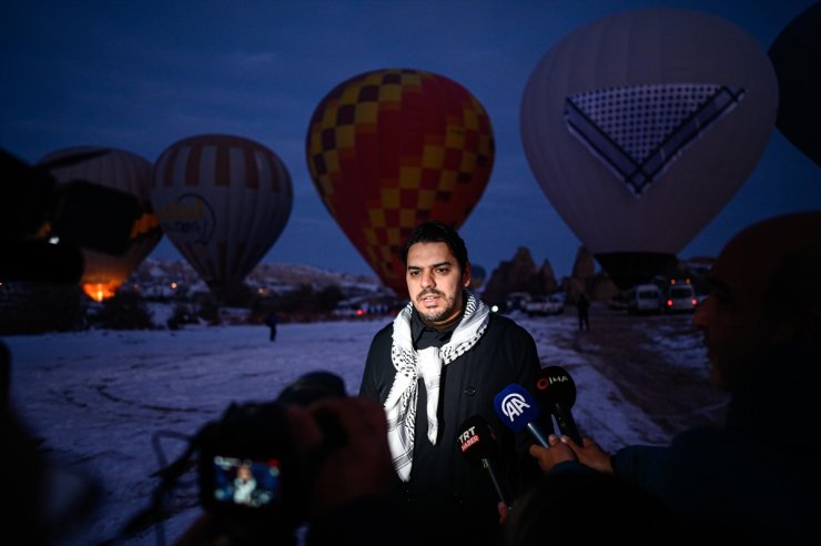 Kapadokya'da "Barış Balonu" Gazze halkına destek için uçtu