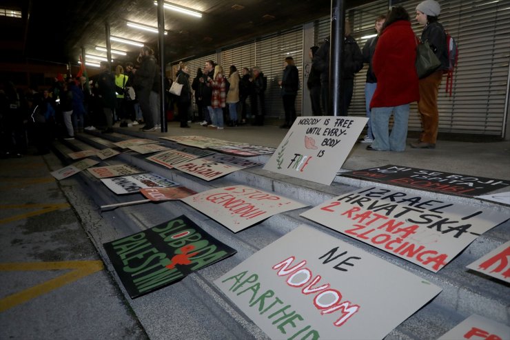 Hırvatistan'da İsrail'in Gazze'ye saldırıları protesto edildi