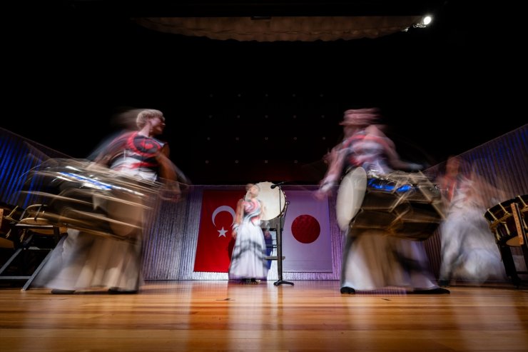 Başkentte Japon davul grubu "Wadaiko Sai" gösteri sundu