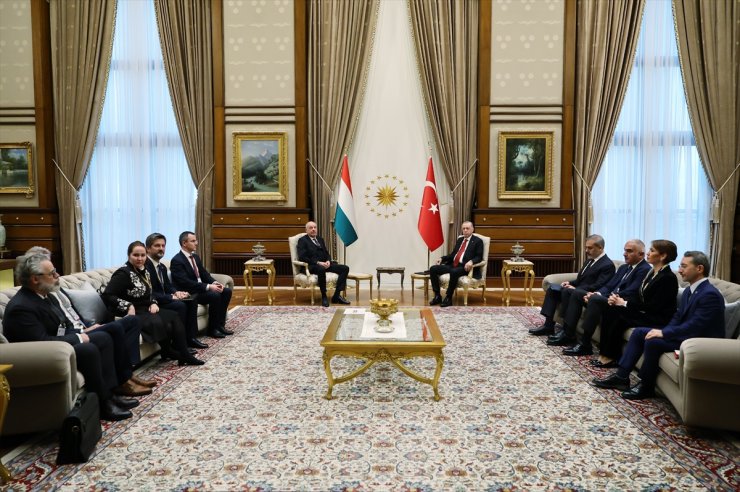 Cumhurbaşkanı Erdoğan, Macaristan Cumhurbaşkanı Tamas Sulyok ile görüştü