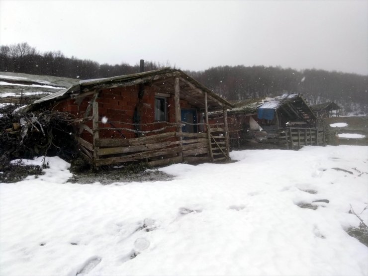 Amasya'nın yüksek kesimlerinde kar yağışı etkili oldu