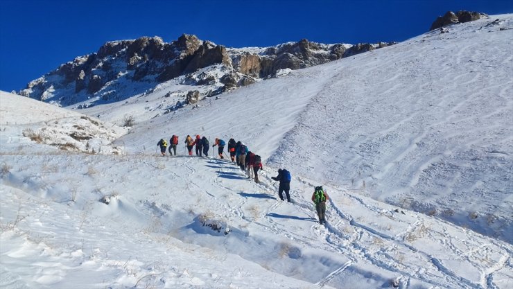 Vanlı dağcılardan Küçük Erek Dağı'na zirve tırmanışı