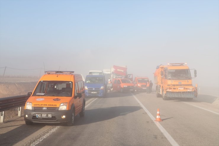 Konya'da zincirleme trafik kazasında 8 kişi yaralandı