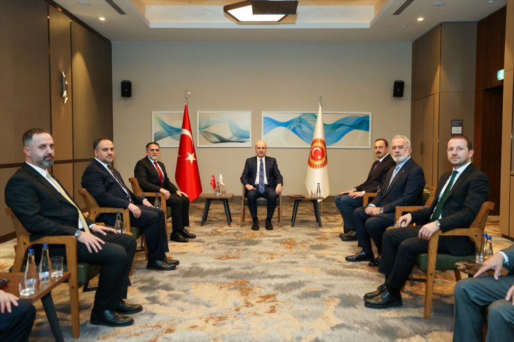 TBMM Başkanı Kurtulmuş, Kuzey Makedonya'daki Türk siyasi partileri ile Arnavut Koalisyonu liderlerini kabul etti