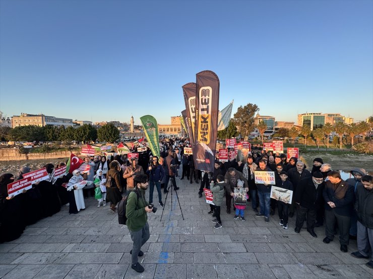 Adana'da İsrail'in Filistin'e yönelik saldırıları protesto edildi