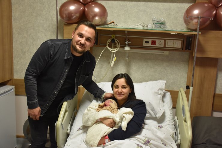 Ordu'da yeni yılın ilk bebeği dünyaya geldi