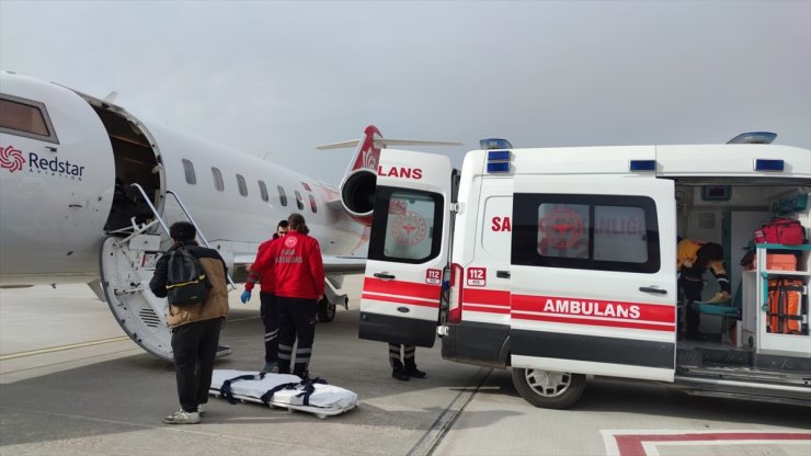 Ambulans uçak 6 yaşındaki hasta çocuk için havalandı