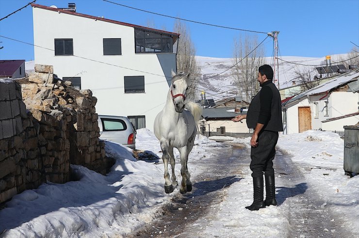 Bayburtlu ciritçi ile atının ilgi çeken dostluğu