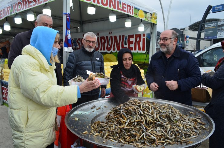 Kocaeli'de düzenlenen festivalde 2 ton hamsi tüketildi