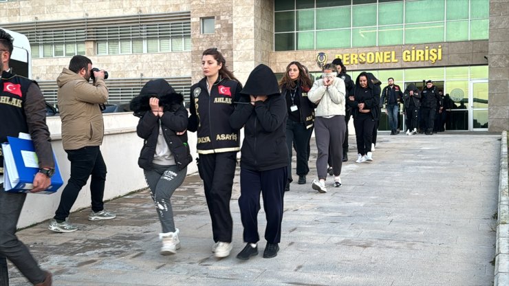 Antalya merkezli fuhuş operasyonunda yakalanan 13 şüpheli tutuklandı