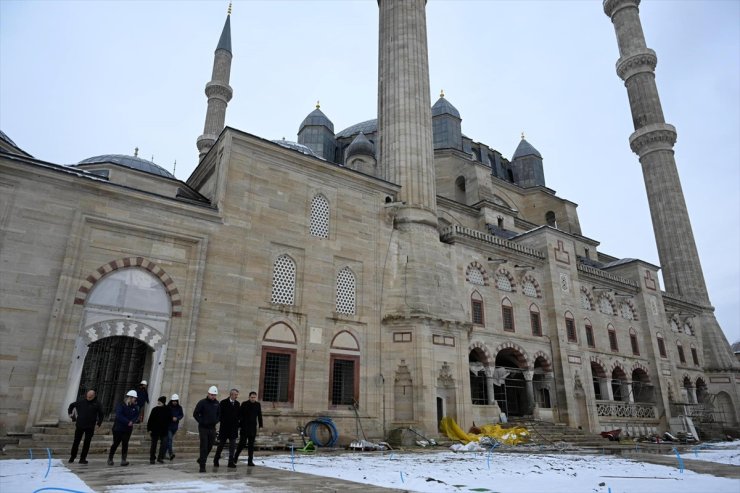 Selimiye Camisi'nde restorasyon çalışmaları sürüyor