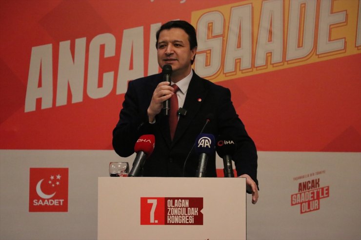 Arıkan, Saadet Partisi Zonguldak 7. Olağan İl Kongresi'nde konuştu: