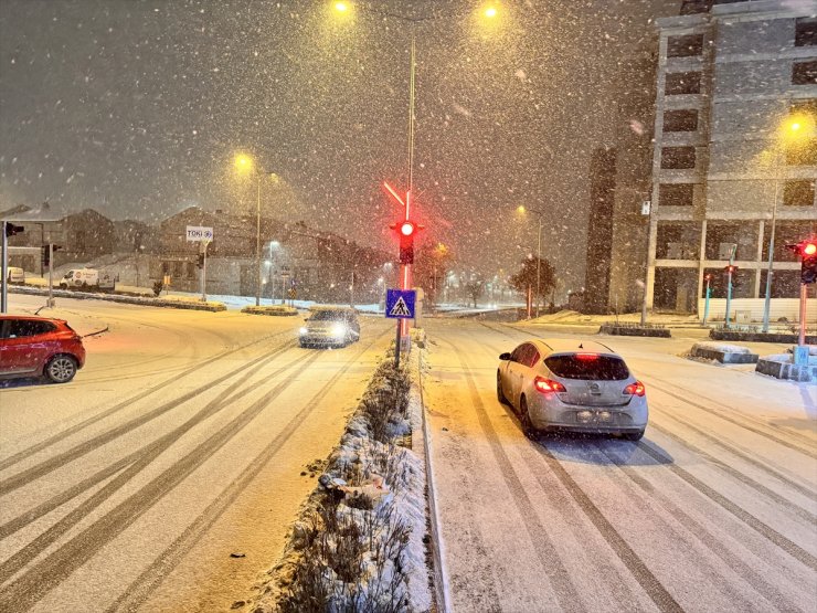 Erzurum'da kar yağışı ve tipi etkili oldu