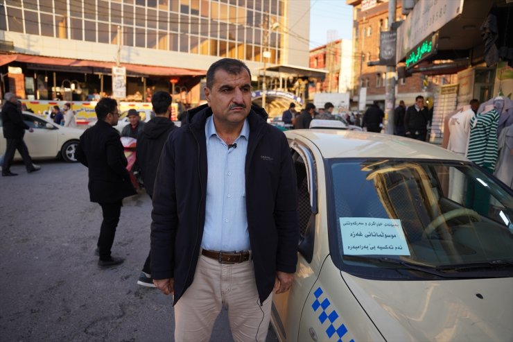 Süleymaniyeli taksici Gazze'deki ateşkesin sevinciyle müşterileri ücretsiz taşıyor