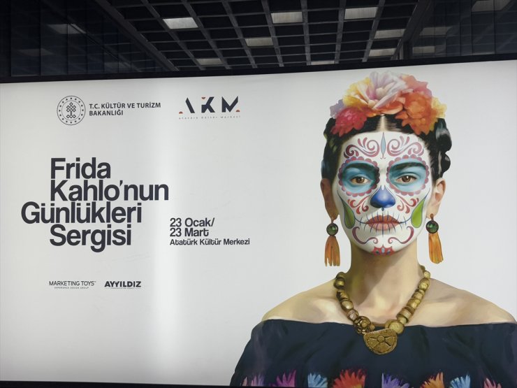 "Frida Kahlo'nun Günlükleri" sergisi AKM'de açıldı