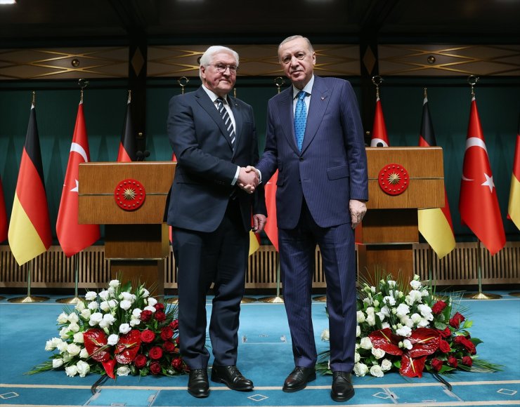 Almanya Cumhurbaşkanı Steinmeier, Cumhurbaşkanı Erdoğan ile ortak basın toplantısında konuştu: (2)