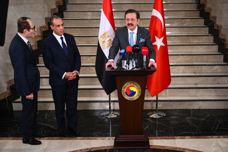 TOBB Başkanı Hisarcıklıoğlu, Mısır Dışişleri Bakanı Abdulati'yi ağırladı